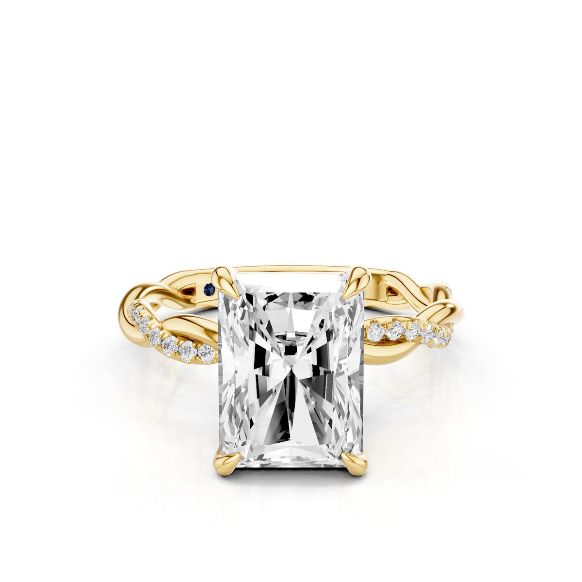 Ciela – 3 Carat Emerald Criss Cross Pavé