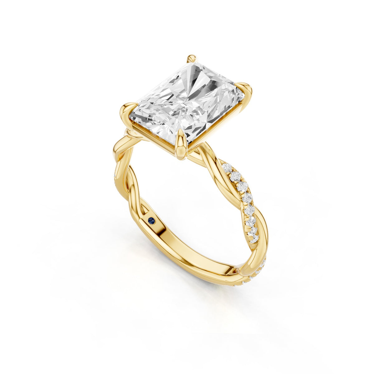 Ciela – 3 Carat Emerald Criss Cross Pavé