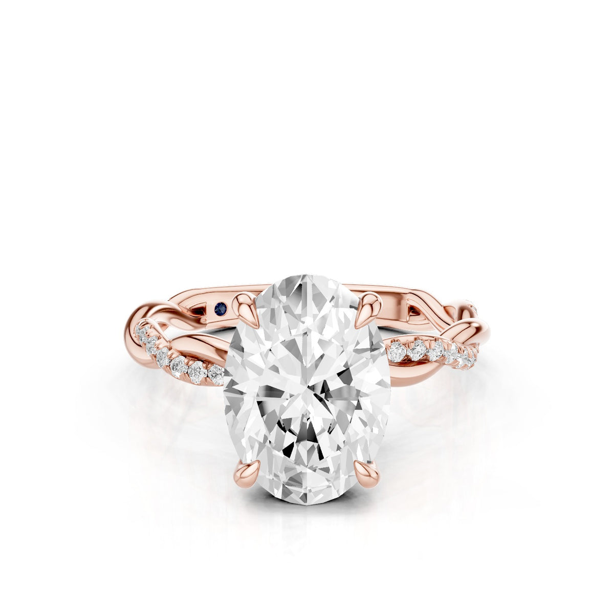 Ciela – 2 Carat Oval Criss Cross Pavé Solitaire
