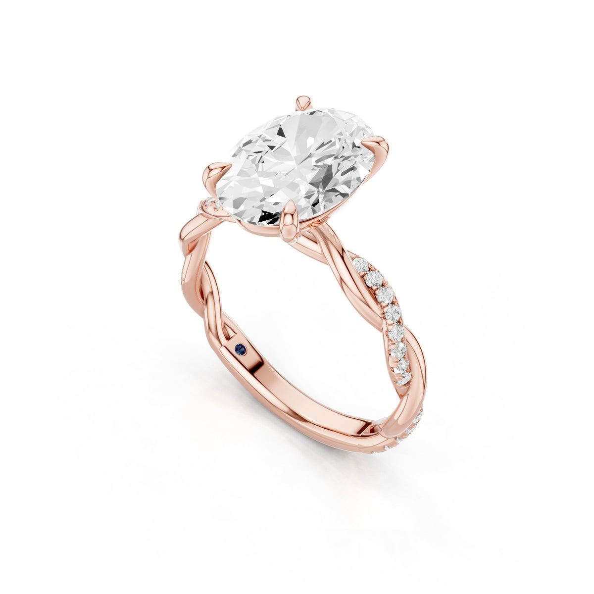 Ciela – 2 Carat Oval Criss Cross Pavé Solitaire