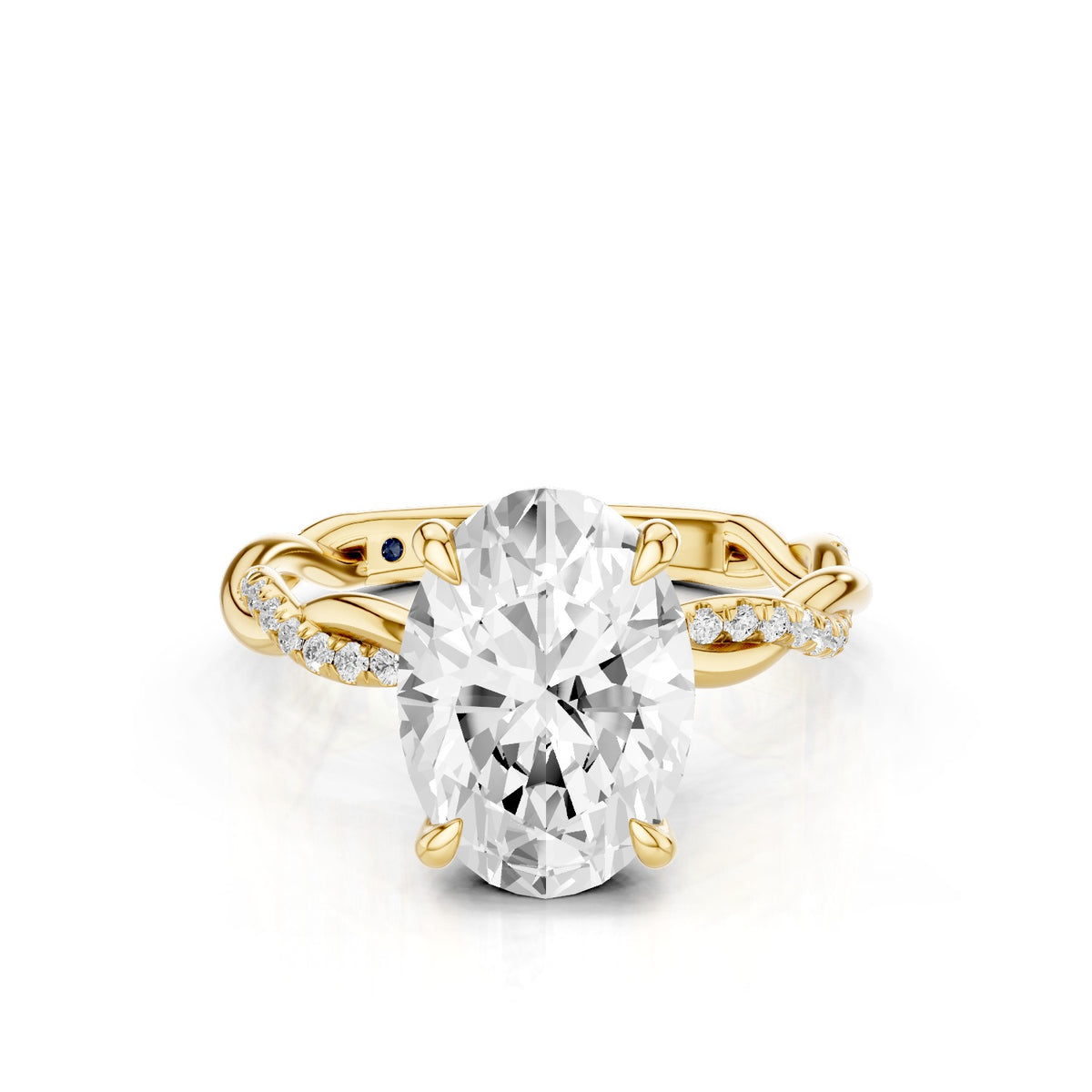 Ciela – 2 Carat Oval Criss Cross Pavé Solitaire